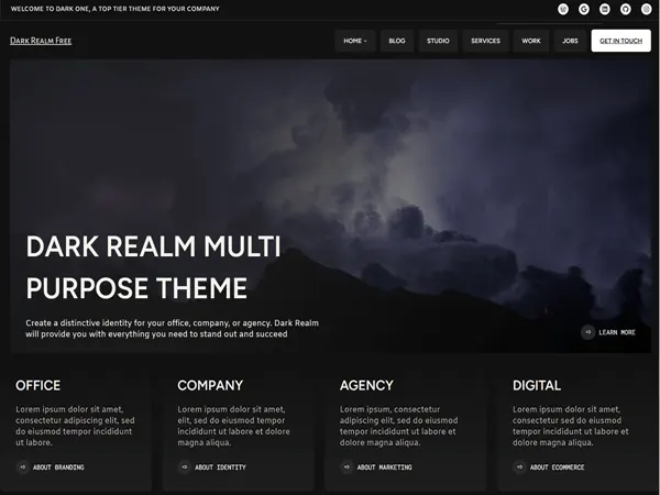 Dark Realm theme screenshot