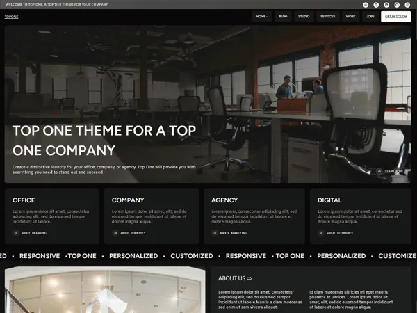 Top One theme screenshot