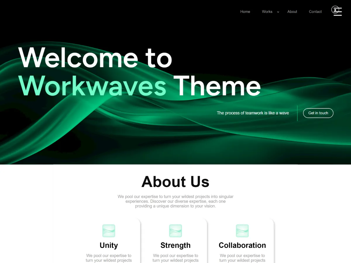 Workwaves theme screenshot